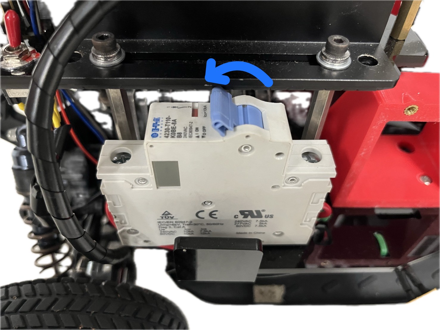 Turn on power switch