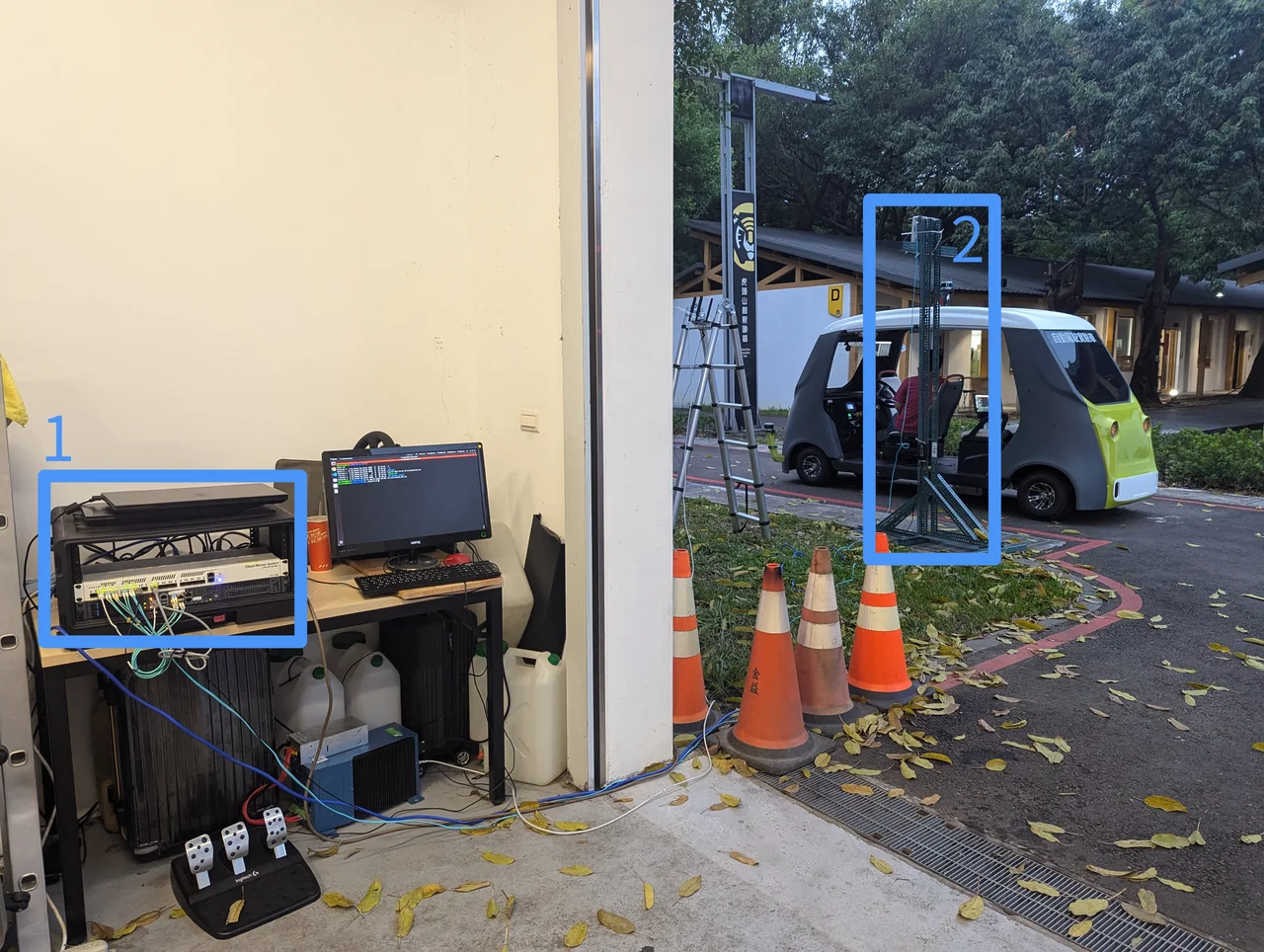 5G core network and antenna setup example